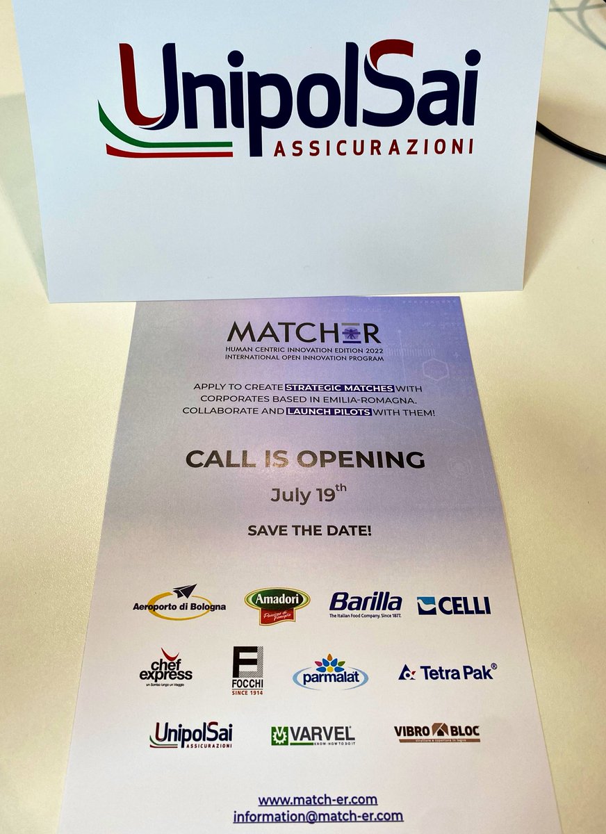 lcordin's tweet photo. Oggi al KickOff del progetto #Matcher: Programma di Open Innovation dedicato alle aziende dell’Emilia Romagna per entrare in contatto con #Startup e #Scaleup internazionali. @Arter_ER @UnipolSai_CRP #OpenInnovation https://t.co/DkaNLJLfMe