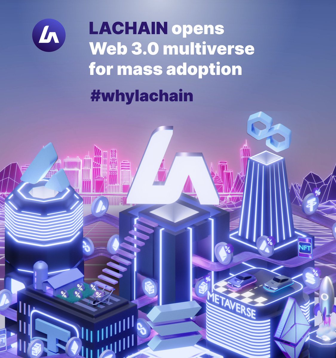 LACHAIN opens Web 3.0 multiverse for mass adoption!
We develop our chain for everyone and bring you simplicity and costs-reduction! 
Follow the link to see what are the exact features of LACHAIN! 👉t.me/lachain_announ…

#LACHAIN #blockchain #crypto #cryptocurrency #NFT #web3