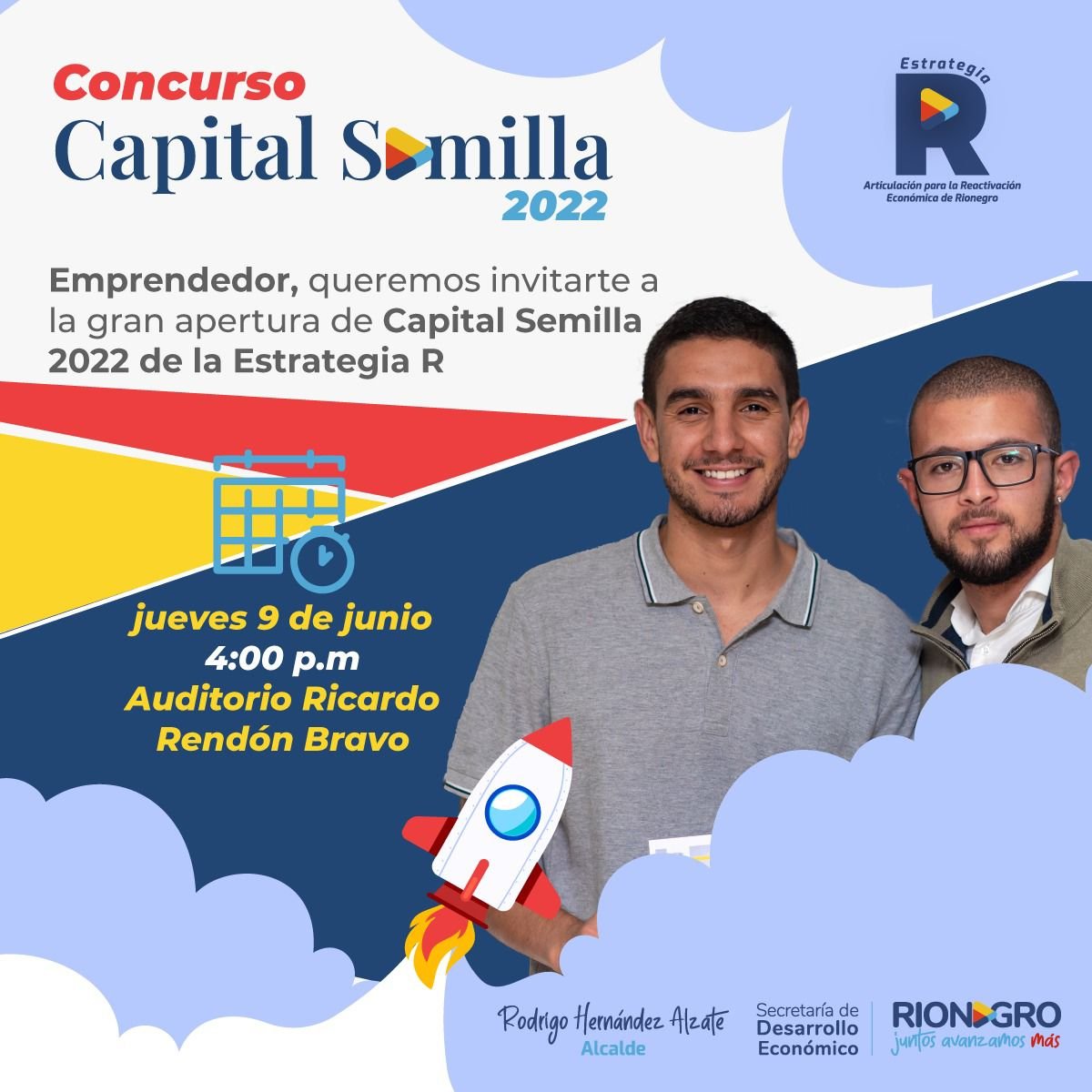 InvestOriente's tweet image. #EsNoticia | CONCURSO CAPITAL SEMILLA 2022 
Más de 500 millones serán entregados en esta versión. 
Te invitamos a conocer más detalles de la convocatoria, este próximo jueves 9 de junio a las 4:00 p.m. en el Auditorio Ricardo Rendón Bravo. 

Te esperamos