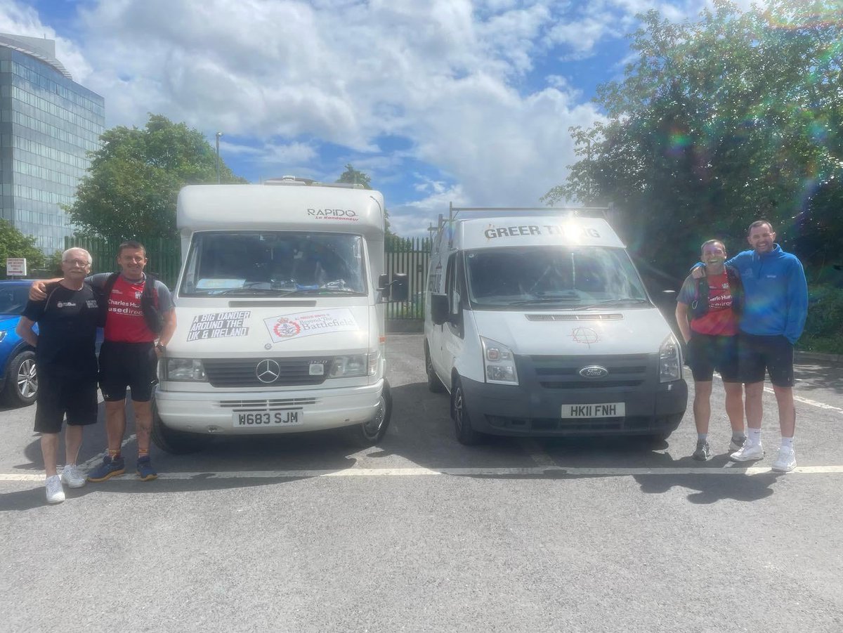 VeteransCentre's tweet photo. 3🧍‍♂️walking 620 miles around UK+Ire☘️ for Veterans🪖👮‍♀️👩‍⚕️Today is Day14 They'll be walking Dublin-Drogheda 2Day Meet them Beep ur horn Donate Share 

https://t.co/42de4zaMUy
@UKDefenceDublin #Veterans #CrossBorderOpportunities #PTSD #PositiveMentalHealth #Support #Respite #Caring https://t.co/LEDBOyne8M