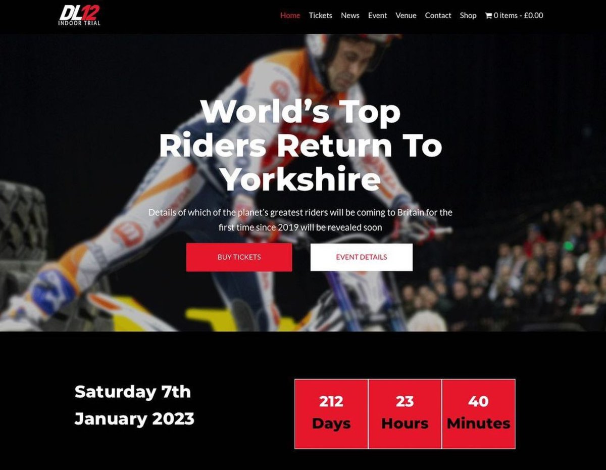 Full website launching 🔜

Save the date 📆
Register on dl12indoortrial.co.uk
Please retweet for a chance to win a pair of VIP gold passes 🎫⭐️