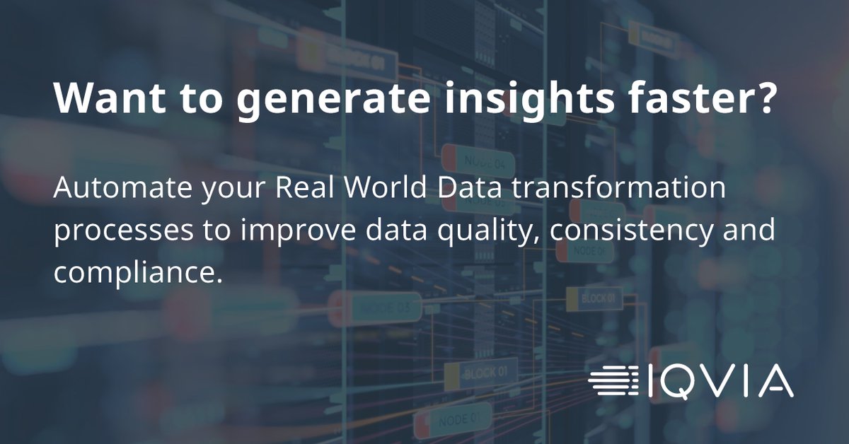 IQVIA_global's tweet photo. Automate and accelerate healthcare data transformation. IQVIA #HealthcareDataTransformation Platform curates complex patient information, delivering analysis-ready, longitudinal data. Learn More: https://t.co/xzbYZb5Zl4 #EMRstandardization #datatransformation #EMRdataprivacy https://t.co/Xcl6D6qbm6