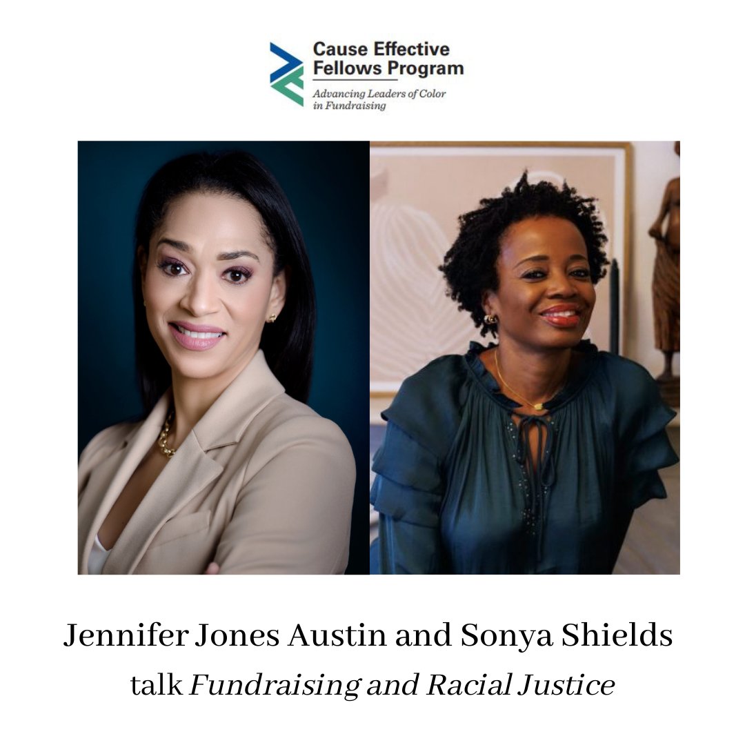 CauseEffective's tweet photo. Jennifer and Sonya, seasoned nonprofit professionals, will lead the Fellows today in an interactive session, Fundraising and Racial Justice. We are thrilled to have inspiring and accomplished thought leaders to contribute to our mission of Preparing the Next Generation. https://t.co/FukOWBXocQ