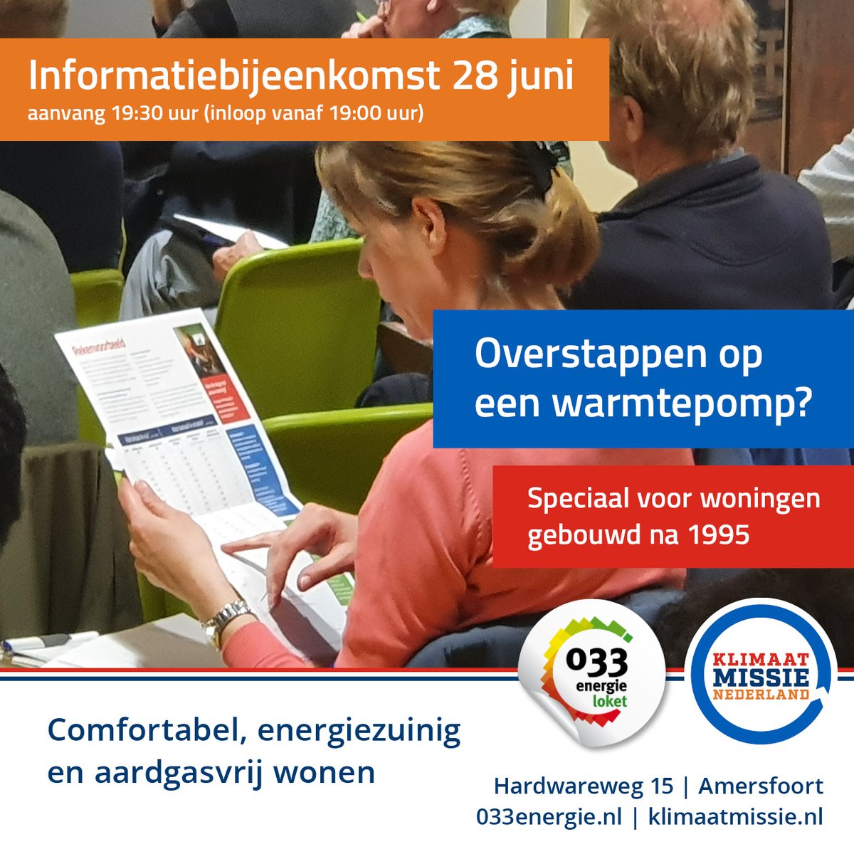 Al uw vragen kunnen aan bod komen tijdens deze informatieavond op dinsdag 28 juni, speciaal voor woningeigenaren in Vathorst. 

De bijeenkomst wordt gehouden in de Wereld van Techniek (MBO Amersfoort) | Hardwareweg 15 | 3821 BL

U kunt zich aanmelden via 033energie.nl
