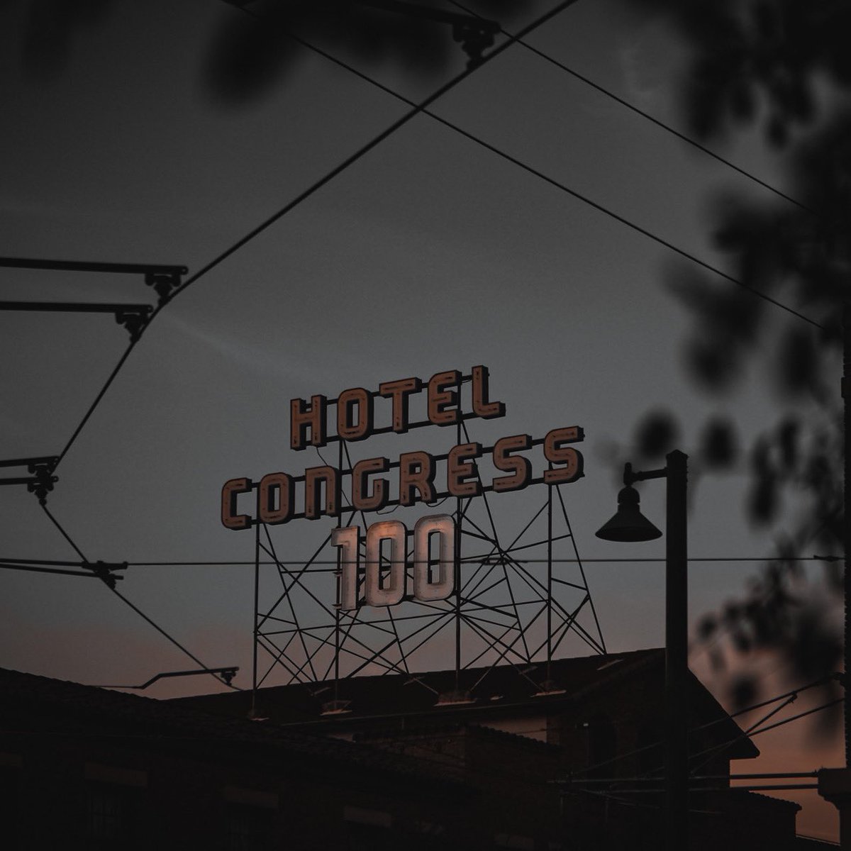 hotelcongress's tweet photo. You may or may not have noticed that our iconic rooftop Hotel Congress neon sign has been off the last 14 days. We should probably explain. https://t.co/jAJw428AvD