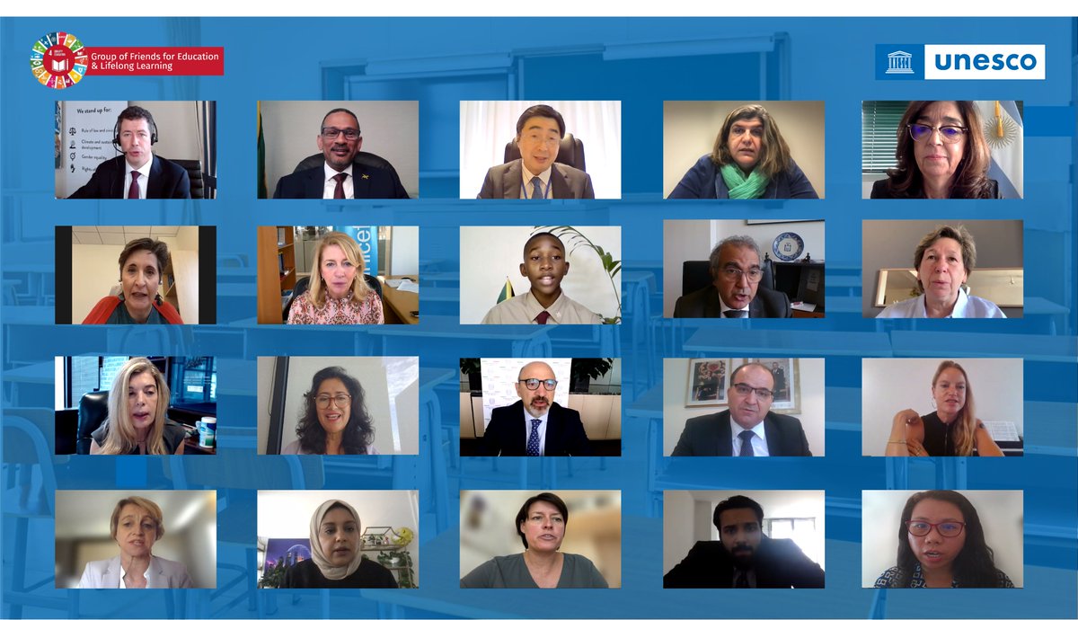 "Make education a priority in action!" - message from the <a href="/UN_GF4Education/">UN Friends for Education & Lifelong Learning 📕</a> and the Group of Friends for Children and the #SDGs 📕

Thank you for your engagement for <a href="/TransformingEdu/">Transforming Education Summit</a> 

<a href="/Education2030UN/">Education 2030</a> 
<a href="/BorheneC/">Borhene Chakroun</a> 
<a href="/JapanMissionUN/">Japanese Mission UN</a> 
<a href="/unicefchief/">Catherine Russell</a> 
<a href="/ArgentinaUN/">Argentina en ONU 🇦🇷🇺🇳</a> 
<a href="/rweingarten/">Randi Weingarten 🇺🇸 🖇️👩‍🎓📚</a>