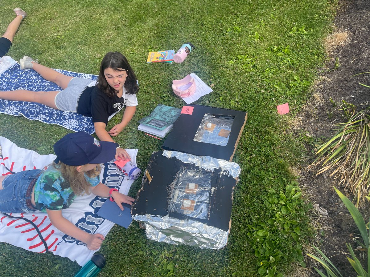 EPSDJefferson's tweet photo. 3rd Grade was "baking" yesterday...though Mother Nature only provided limited sun for our Solar Oven S'mores!
In the end...though it took longer...our students still managed to deliver some messy S'mores treats!
#OneJefferson
#EastPennPROUD https://t.co/KUkfXLUZXH