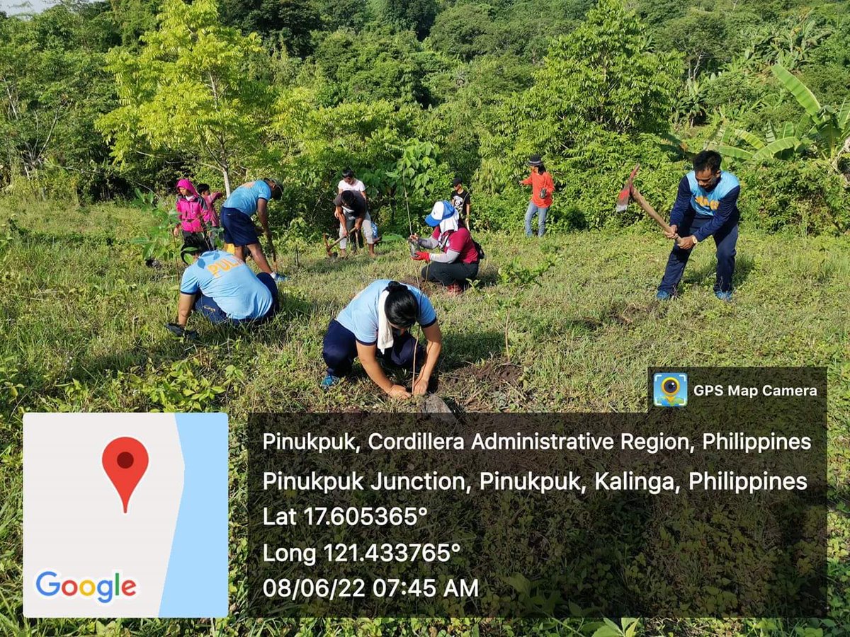 PNPPinukpuk's tweet photo. “When we plant trees, we plant hope and peace for the future.”
Personnel of Pinukpuk MPS led by PEMS Jeopano C Dayagon, MESPO conducted tree planting activity at Sitio Kapanikian, Brgy. Camalog, Pinukpuk, Kalinga
#TreePlantingActivity
#WeServeAndProtect
#PNPKakampiMo
#TeamPNP https://t.co/y34uYfwvI9