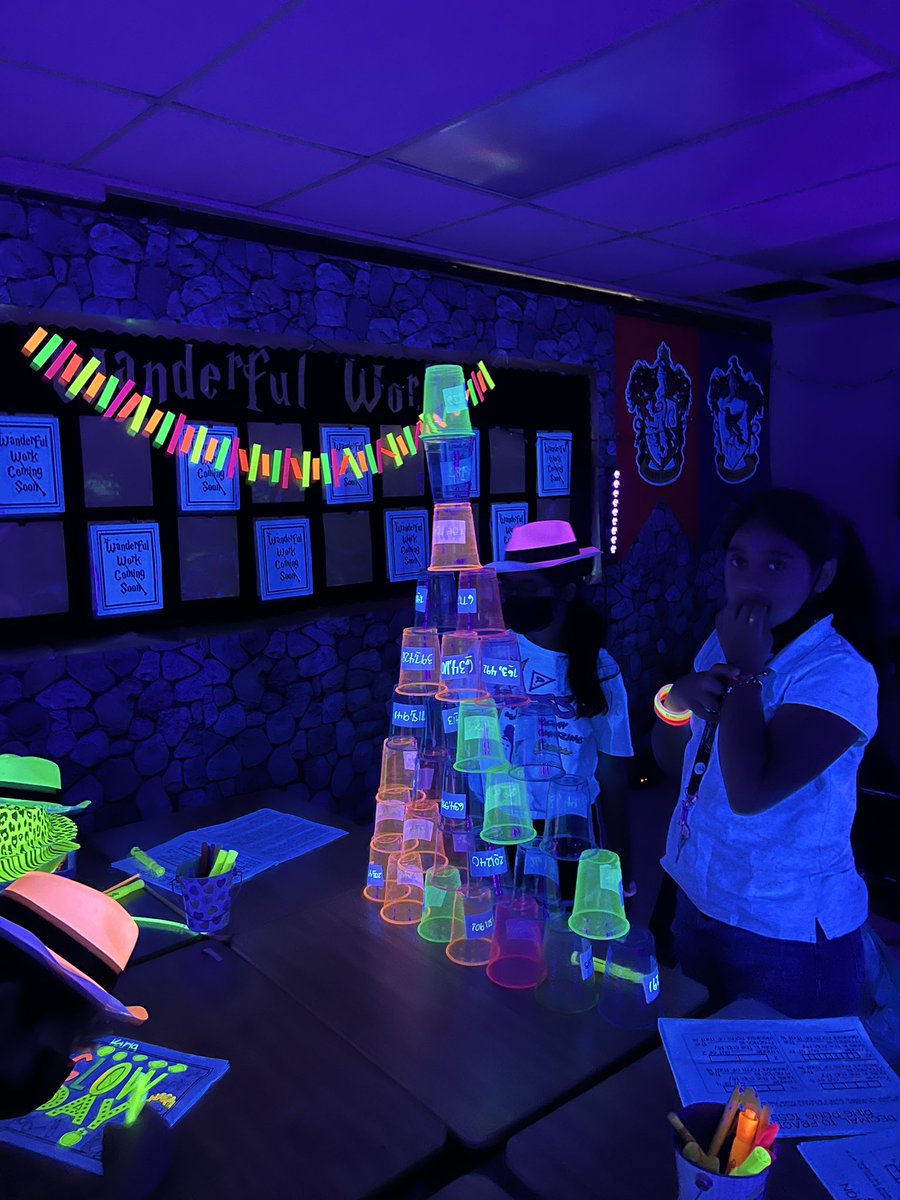 Fraction to Decimal Ping Pong, Multiplication Jenga, Place Value Cup Stacking #GlowDayMath