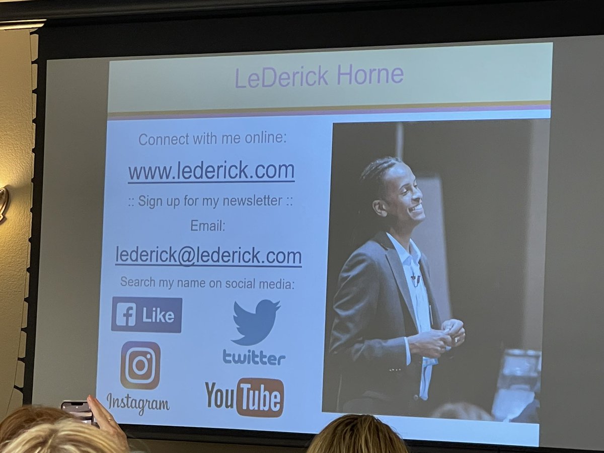 We are learning from LeDerick Horne!  Such an amazing speaker!