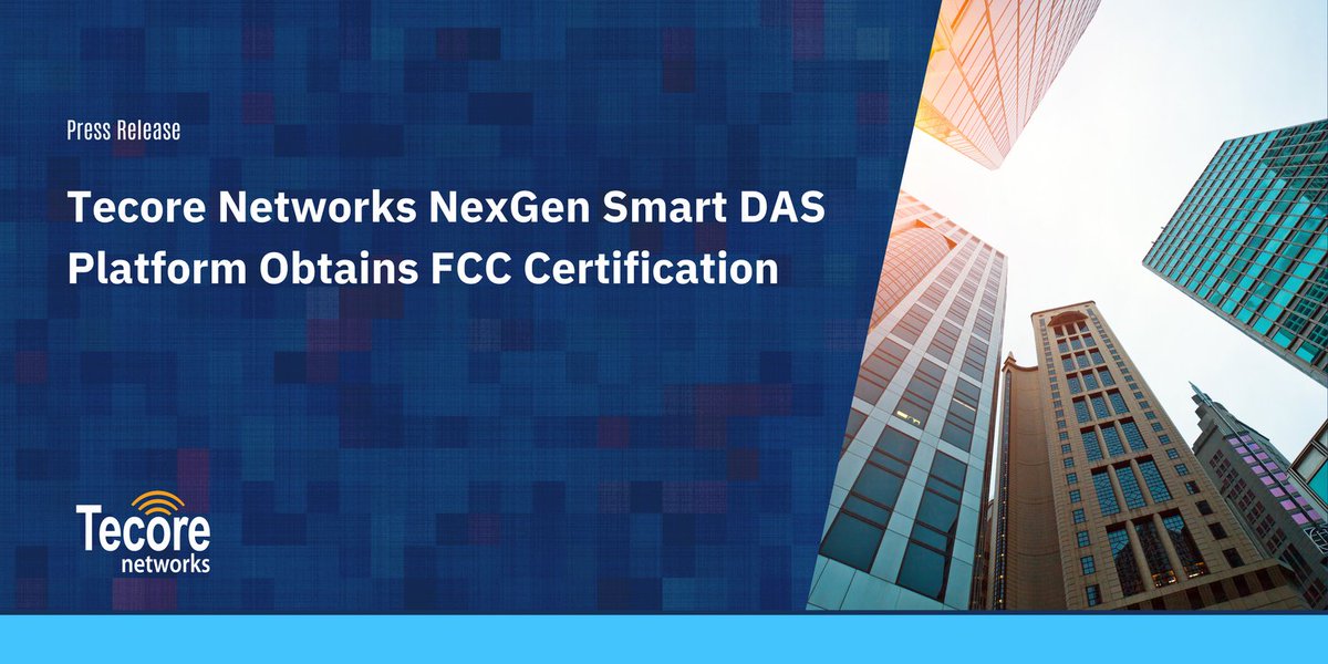 Tecore believes that fast, reliable in-building wireless coverage should be viewed as a standard utility that all venues - regardless of size – should be afforded the opportunity to implement. Read more at: tecore.com/press-releases…