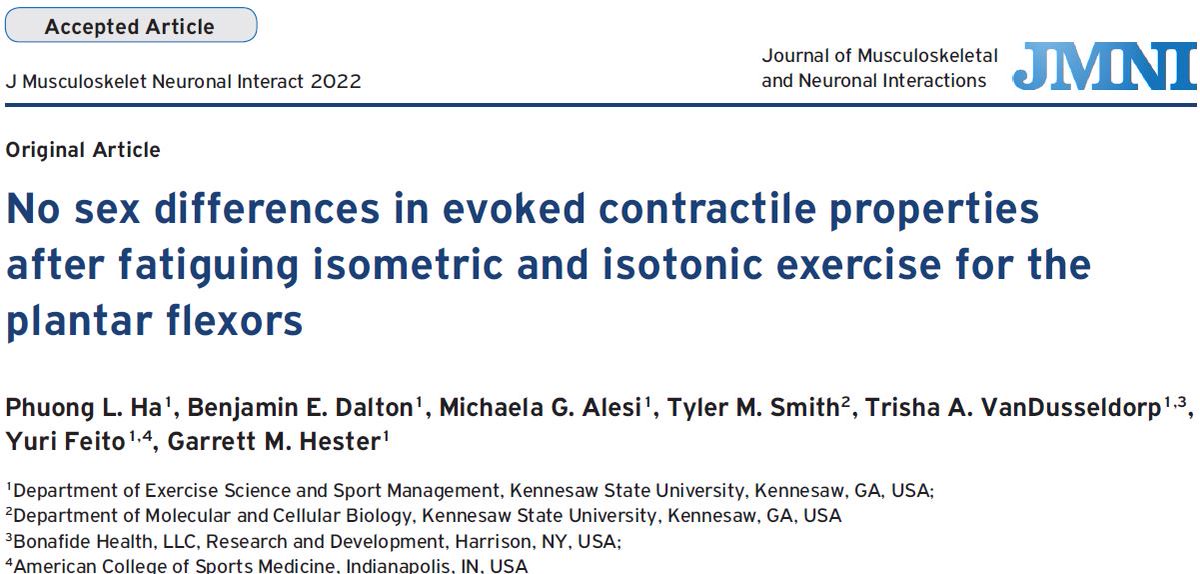 Latest paper from <a href="/HaHalisa90/">Lisa Ha</a> master's thesis <a href="/wellstarcollege/">Wellstar College</a> Exercise Science 

No sex differences in evoked contractile properties after fatigue  <a href="/TheJMNI/">JMNI</a>
(Open access)
acrobat.adobe.com/link/track?uri…

<a href="/HaHalisa90/">Lisa Ha</a> is now doing really neat work with <a href="/BrianHDalton/">Brian Dalton</a> <a href="/UBC_HES/">UBC School Of Health & Exercise Sciences</a>