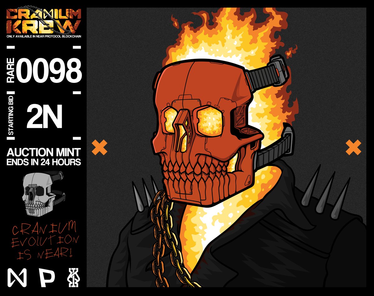 Cranium #0098-RARE. Auction starts now! 
Token: paras.id/token/x.paras.…
Starting bid at 2N. Don't miss out $NEAR
Collection: paras.id/collection/cra…
#NearNFT #ParasNFT #NFT #CraniumNFT #CraniumKrew 
<a href="/cryptoartph/">CryptoArt Philippines</a> <a href="/NFTMarketPH/">NFT Market PH 🇵🇭</a> <a href="/NEARPhilippines/">NEAR Philippines I Create Without Limits</a> <a href="/ParasHQ/">Paras 🟩🟧</a> <a href="/NEARProtocol/">NEAR Protocol</a> <a href="/NftPinas/">NFTPinas | #FBNXGuild</a>