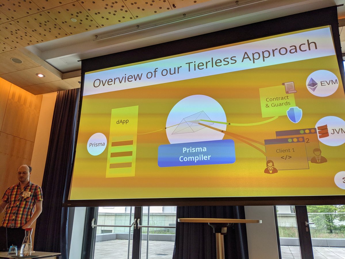 Guido Salvaneschi (@guidosalva) on Twitter photo Prisma is a multitier language for secure smart contracts. David presenting our work at <a href="/ECOOPconf/">ECOOP’24 Conference</a> #Ethereum #multitierprogramming <a href="/m_mezini/">Mira Mezini</a> <a href="/SebastFaust/">Sebastian Faust</a> Prisma is a multitier language for secure smart contracts. David presenting our work at <a href="/ECOOPconf/">ECOOP’24 Conference</a> #Ethereum #multitierprogramming <a href="/m_mezini/">Mira Mezini</a> <a href="/SebastFaust/">Sebastian Faust</a>