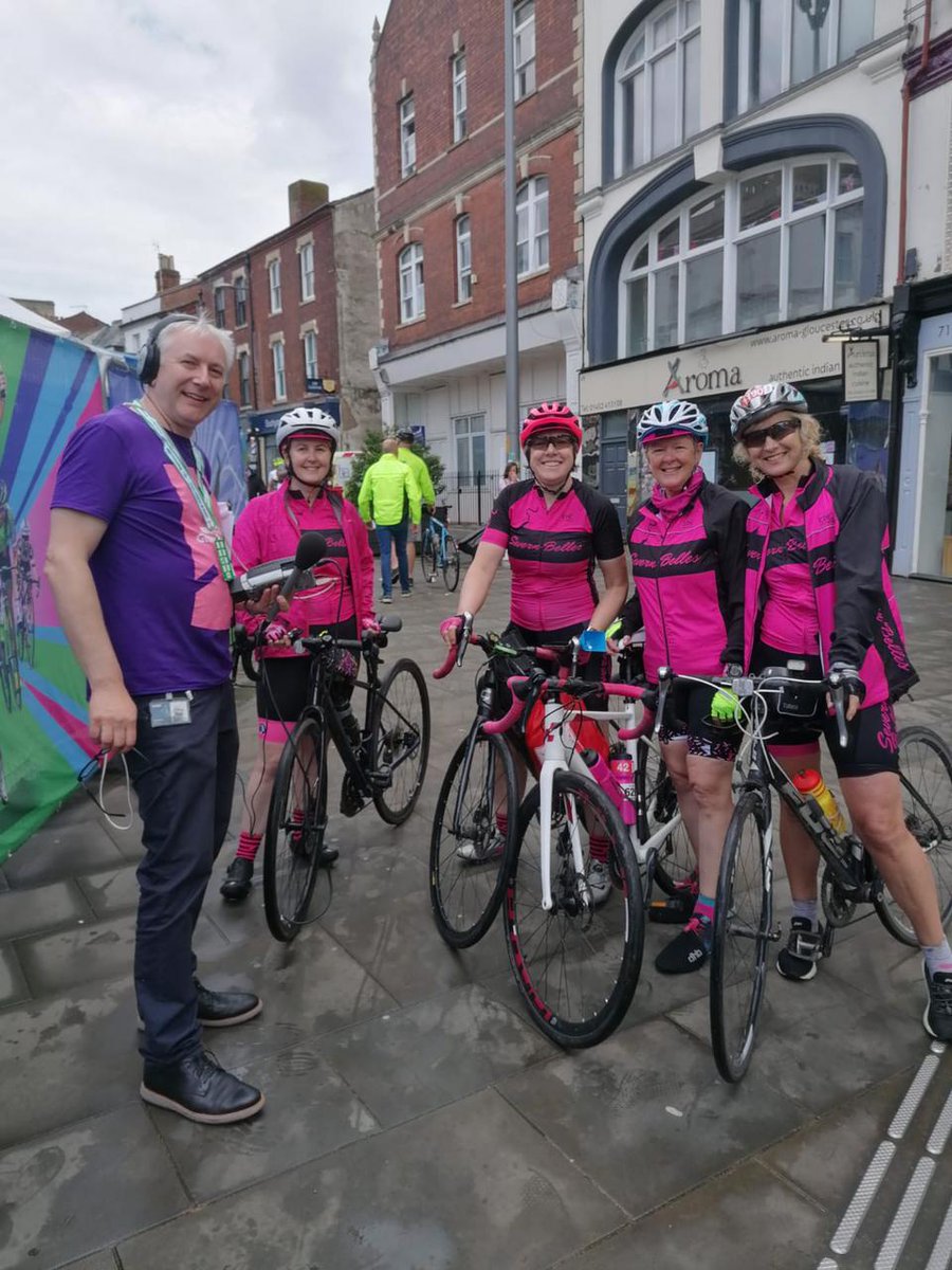 BBCGlos's tweet photo. 📷🚲 Celebrations at Gloucester Docks this afternoon after the finish of the Gloucestershire stage of the #womenstour.

🍾 @DomCotter chatted with @TeamDSM Lorena Wiebes fresh from her stage 3 win - as well as local cyclists from @SevernBelles who came to watch. https://t.co/qYsL1heIW6