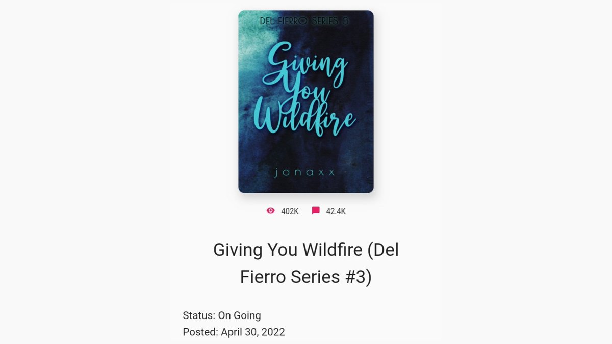 nayayeung's tweet photo. Giving You Wildfire (Del Fierro Series) https://t.co/Mr7NctPVwb