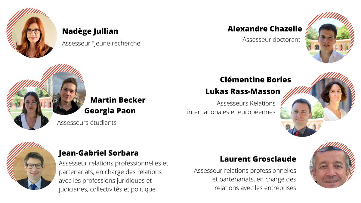 EcoleDroitTlse's tweet photo. ➡️ ASSESSEURS DU DOYEN DE LA FACULTÉ

🗳 Le 24 mai dernier, l'équipe des assesseurs, proposée par Monsieur le Doyen, @M_Pmrd, a été élue en Conseil de Faculté. 

🧐 Pour en savoir plus sur la composition de l'équipe et le rôle de chacun, rendez-vous ici 👇
https://t.co/zFi8oBiFqW https://t.co/zfqnRv3uzY