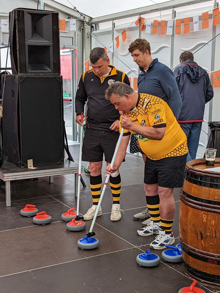 RockSolidCurl's tweet photo. We are at Mixed Ability Week 2022 in Cork, Ireland where we are learning ways to diversify the sport of #curling and make it more inclusive. Check out these athletes with mixed abilities playing together with our @FloorCurl and @StreetCurling equipment! #MAW22 #MixedAbilitySport https://t.co/jTkDkTm55Y