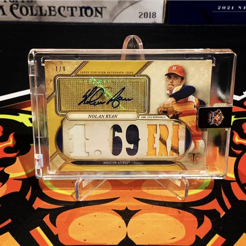 BreaksofGod's tweet photo. Tuesday's live was another throwback, this time to 2017 @Topps Triple Threads!! Absolutely RIDICULOUS Pitcher pulls last night, with STUNNING Patch Autos of @Astros icon #NolanRyan and @Mets great Jacob #DeGrom both 7/9!โญ๏ธ๐ฅโพ๏ธ ๐คฉ
ONLY FIRE with BoG!๐ฅ๐ฅ
#PulledByBoG #TheHobby https://t.co/b82WTPuGvO