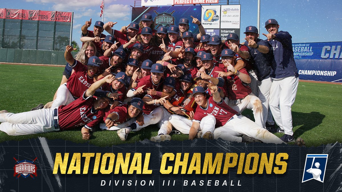 Make it 🖐 for the Warriors 🏆⚾️ @EasternBSB takes home the #d3baseball national championship for the fifth time in program history!