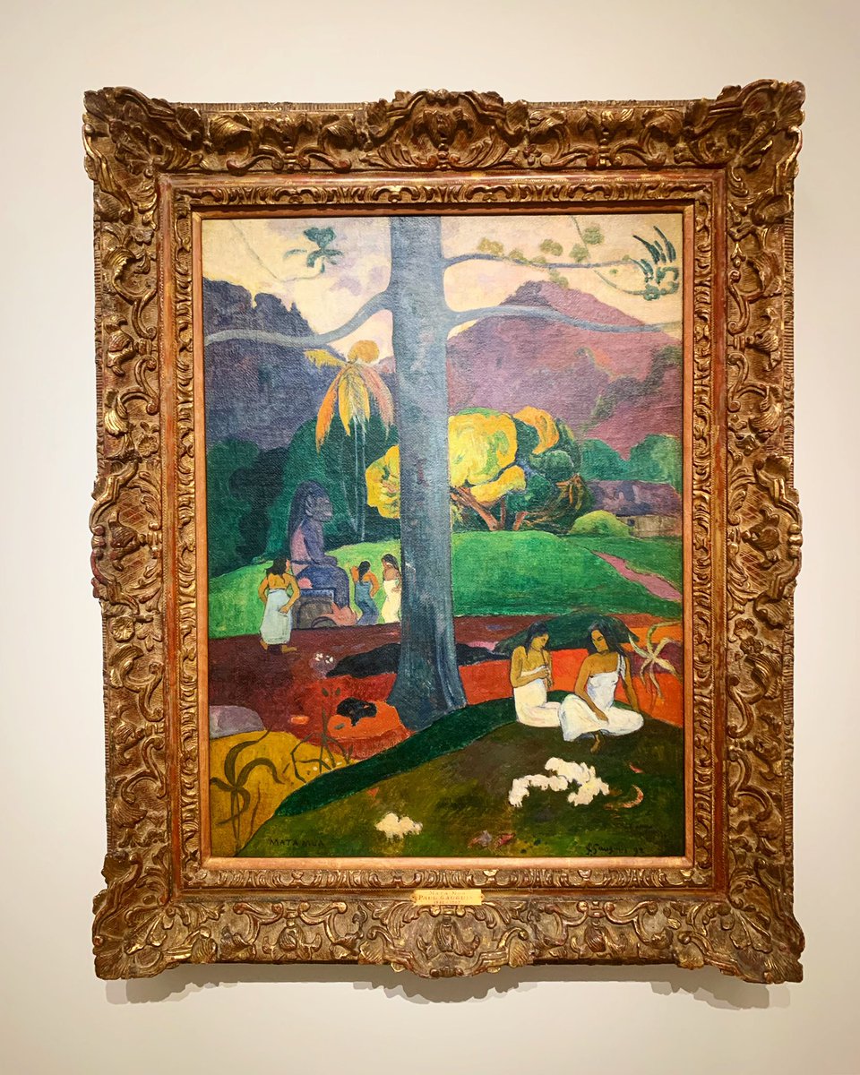 jesus_mazon's tweet photo. #paulgauguin #matamua (Érase una vez.) 1892. Hoy visita al @MuseoThyssen. Puro gozo para los sentidos. https://t.co/l9bcHpv4Kc