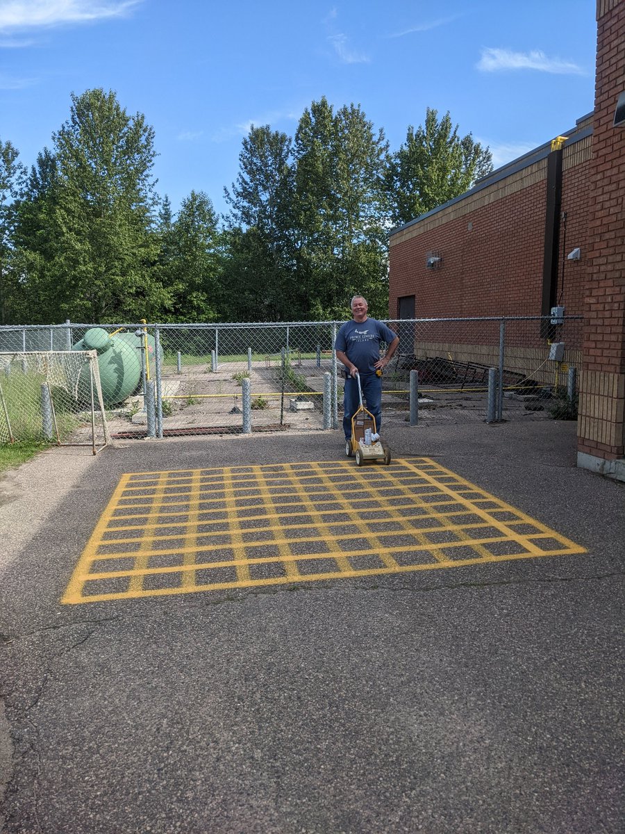 Thank you Mark for painting new lines today! @RCDSB #RCDSBMath