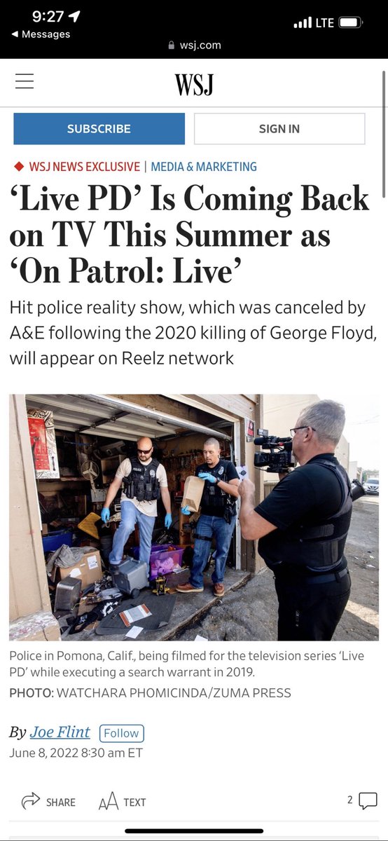 You read it right!   It's been a very lonnnnngggg process but our Friday and Saturday nights get to be shared together once again!  'On Patrol: Live' will air on the Reelz channel very soon, so get your crew ready by spreading the word.  Full article at wsj.com
