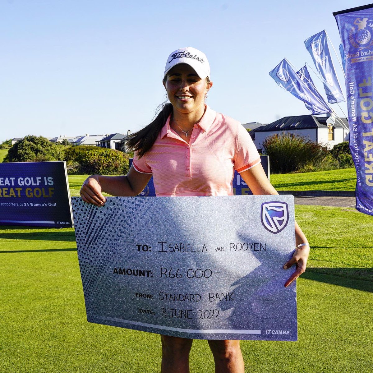 sbproamseries1's tweet photo. @Birdiemaker2 gets her breakthrough victory as a professional in just her 2nd start on the #sbproamseries 

Onwards and upwards🏆
@StandardBankZA 
@JennyHavengaLD 
@AtlanticBeachGC 
#sbproamseries 
#ItCanBe https://t.co/xMHyBMk5Gt