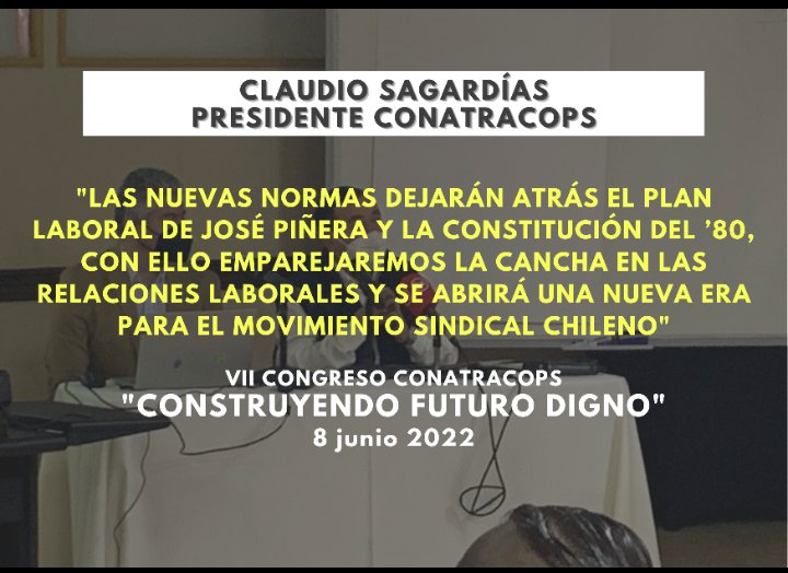 #ConstruyendoFuturoDigno
Palabras de nuestro Presidente, Claudio Sagardías. VII Congreso Conatracops