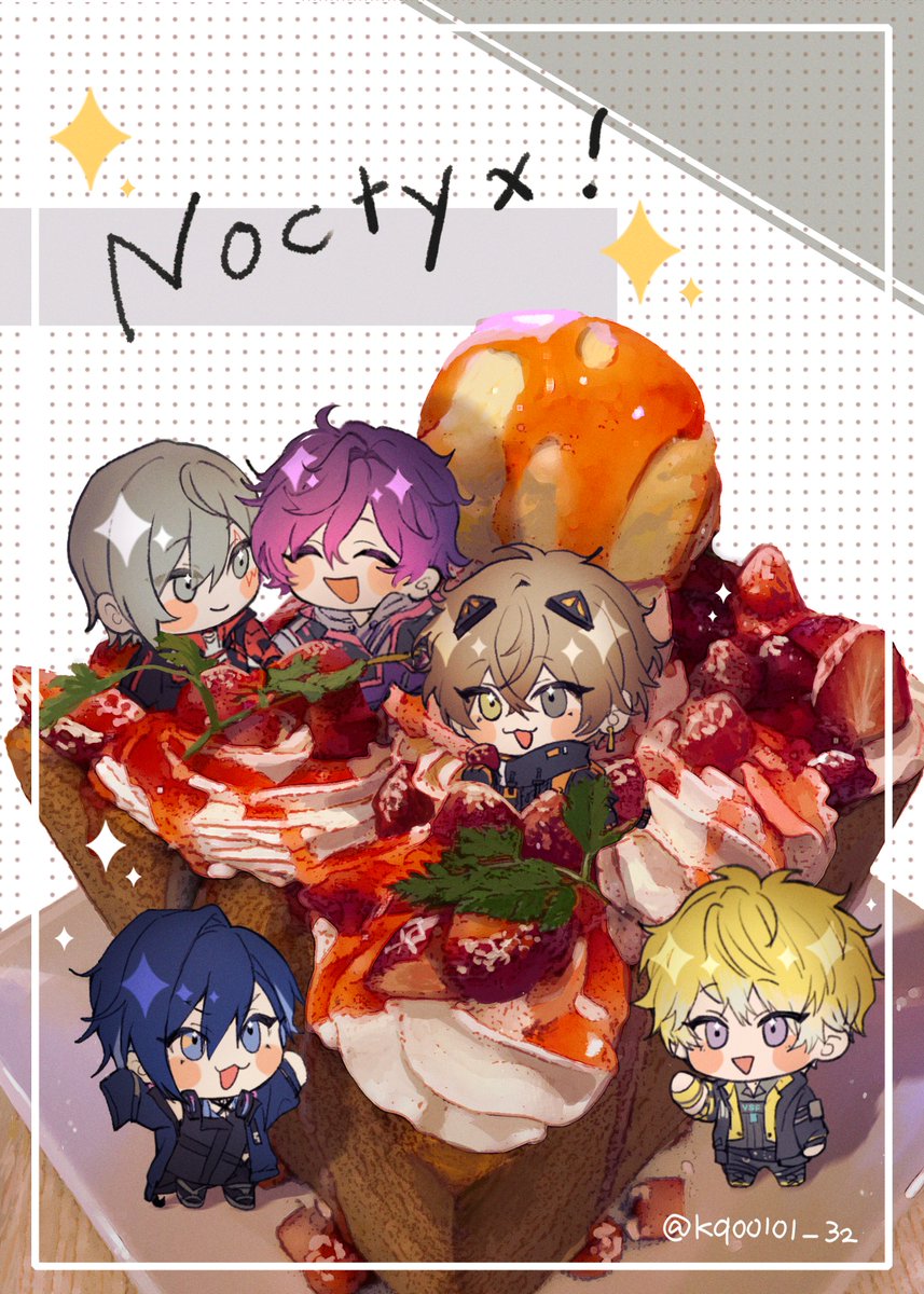 「Yugo's honey toast and Noctyx!我用Yugo的照片畫」|豆子🌱Douzi@多忙中のイラスト