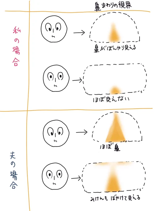 見えてる鼻、こんな感じやと思います 