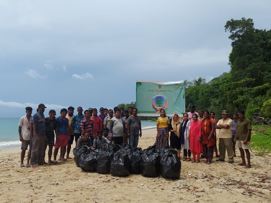 With active participation of Mayabunder and Rampur Gram Panchayat, Clean Sagar Tat programme was started by Mayabunder Forest Division at German Jetty and Karmatang Beach respectively on 5th June 2022. #WorldEnvironmentDay2022.