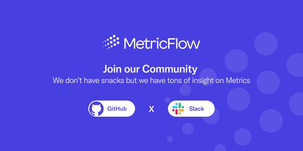transformio's tweet image. We can&apos;t provide snacks 🍿, but our community is the place to be for everything related to #metricflow

Join us on Github bit.ly/3j8FfkR
Join us on Slack bit.ly/3KmWcnk