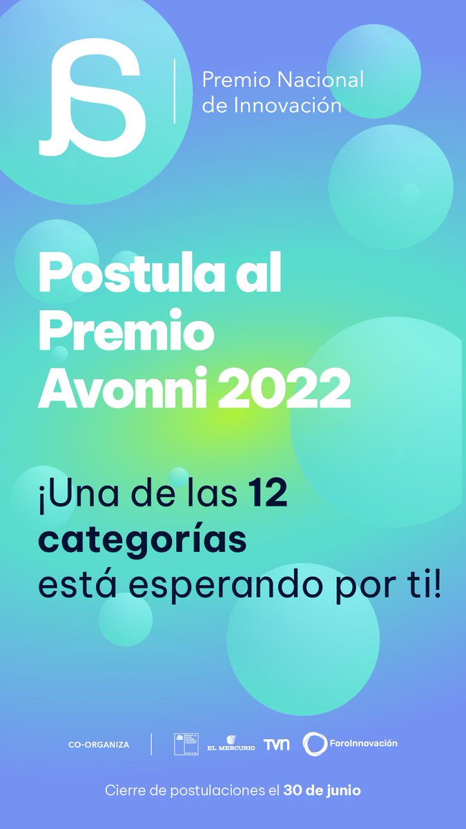 Para los innovadores y emprendedores, no dejes pasar la oportunidad de obtener un merecido reconocimiento con los <a href="/premio_avonni/">Avonni</a> 2022. Más información en avonni.cl #ComunidadAvonni