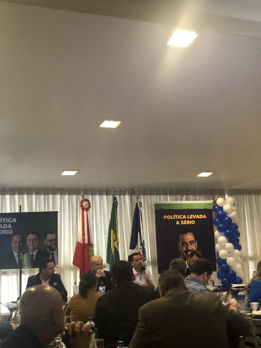 Vereador Estener Soratto Júnior lançou agora no Restaurante Porto 37 sua candidatura a deputado estadual pelo PL.