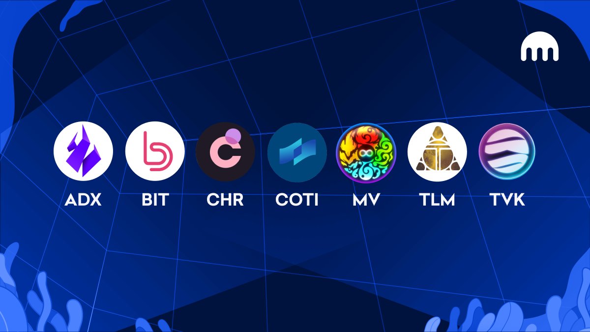 krakenfx's tweet image. 7 NEW tokens on Kraken today 🔥

✅ $ADX 
✅ $BIT 
✅ $CHR 
✅ $COTI 
✅ $MV *
✅ $TLM 
✅ $TVK

Deposits begin NOW &amp;amp; trading is live June 9 💪

* Trading is not available in US, CA, JP

Learn more 👇
k.xyz/3xtuvoW