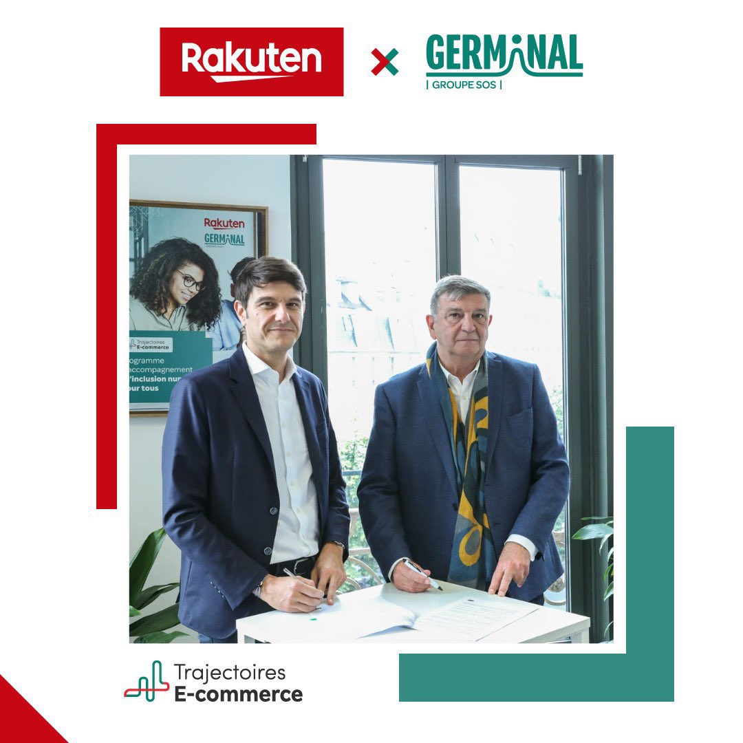 Merci à <a href="/RakutenFR_Corp/">Rakuten Corporate</a> pour son engagement auprès de <a href="/germinal_fr/">Association Germinal</a> une association du <a href="/GroupeSOS/">Groupe SOS</a> !✨Un partenariat pour l’inclusion #numérique des travailleurs indépendants et un travail d’équipe qui se concrétise les 13&amp;14 juin par une session de formation 📖