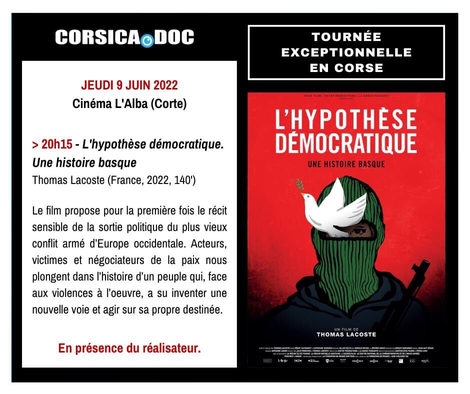 Première étape corse pour « L’hypothèse démocratique » ! En présence du réalisateur Thomas Lacoste !