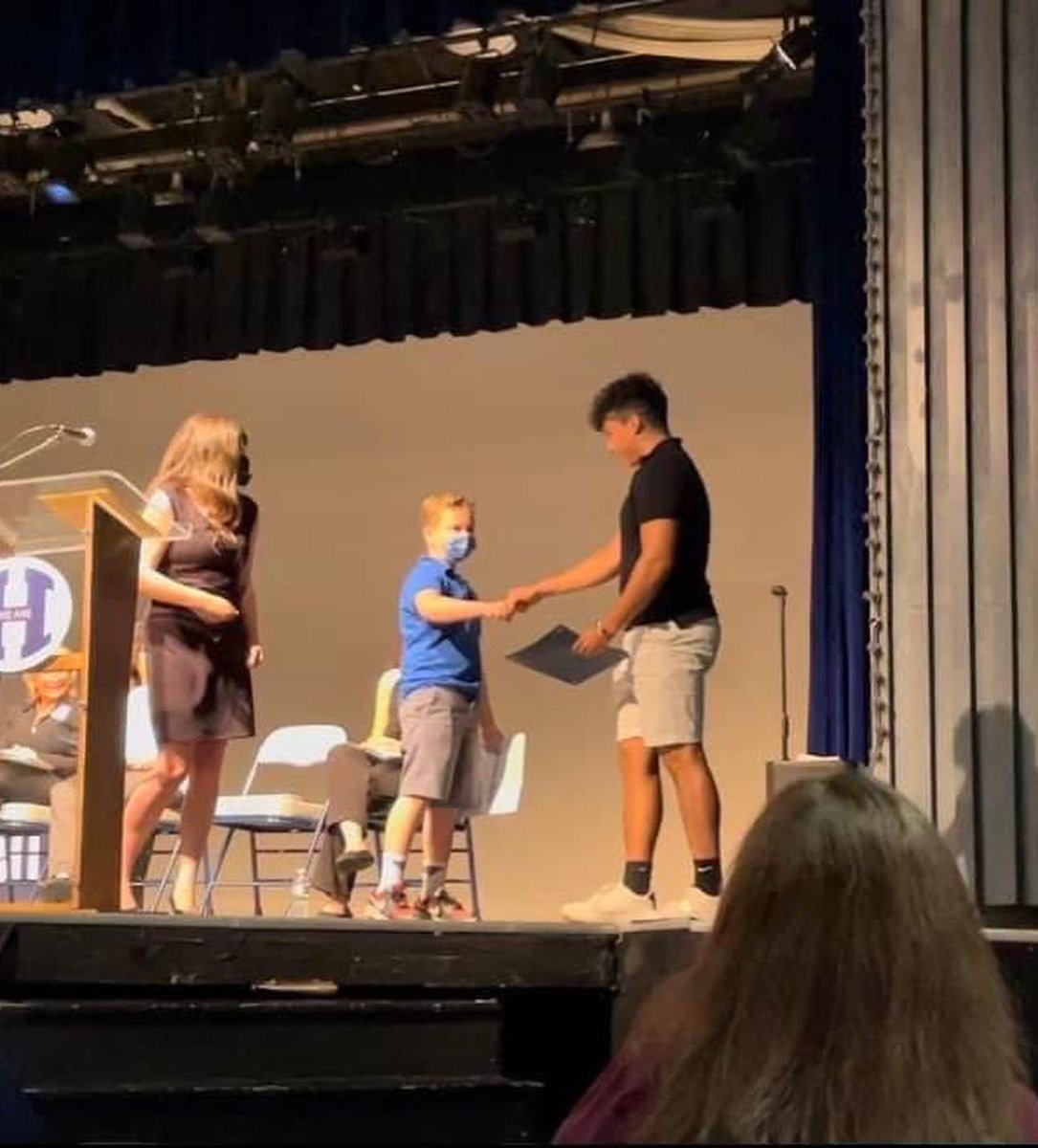 We would like to thank scholarship committee member Jaclyn Murray and Fighting HARD Kiddo LJ Hansen for coming and announcing our Rare Disease Warrior Scholarship and Outstanding Volunteer Scholarship recipients! Pictured below is LJ Hansen with award recipient Nicholas Nieves!