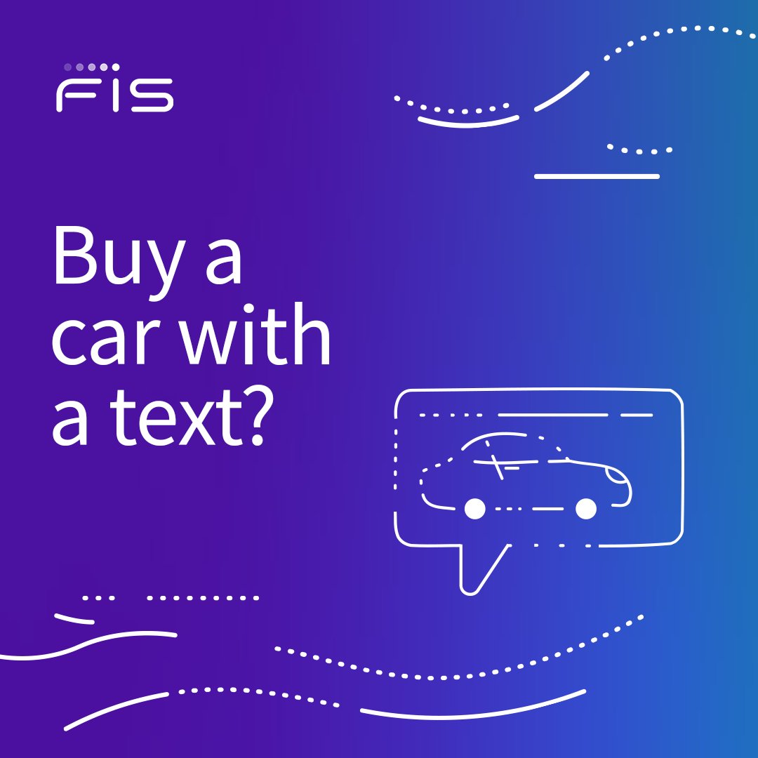 FISGlobal's tweet photo. Buy anything via text, even a car! With frictionless payment experiences, pay faster for things across all aspects of your life. FIS® is rethinking how the world pays: https://t.co/hg2Lr32IEV
#boldfintech #destinationforinnovation https://t.co/5IaHNryv66