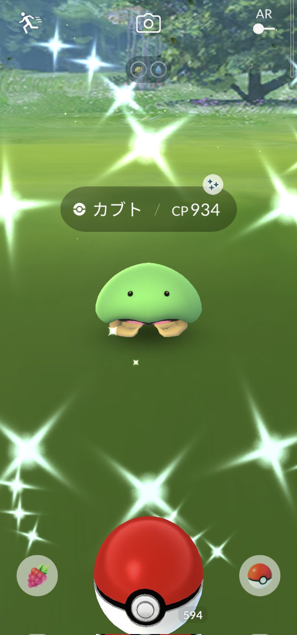 かっちゃん ８ ６ ８gofest札幌 今日ポケモンgoでゲットした色違いポケモン 色 カブト 初ゲット ハイボときんズリを１個ずつ使ってゲットしました やっと初代化石ポケモンでは唯一未ゲットの メロンパン 色カブト が出現してゲットできた