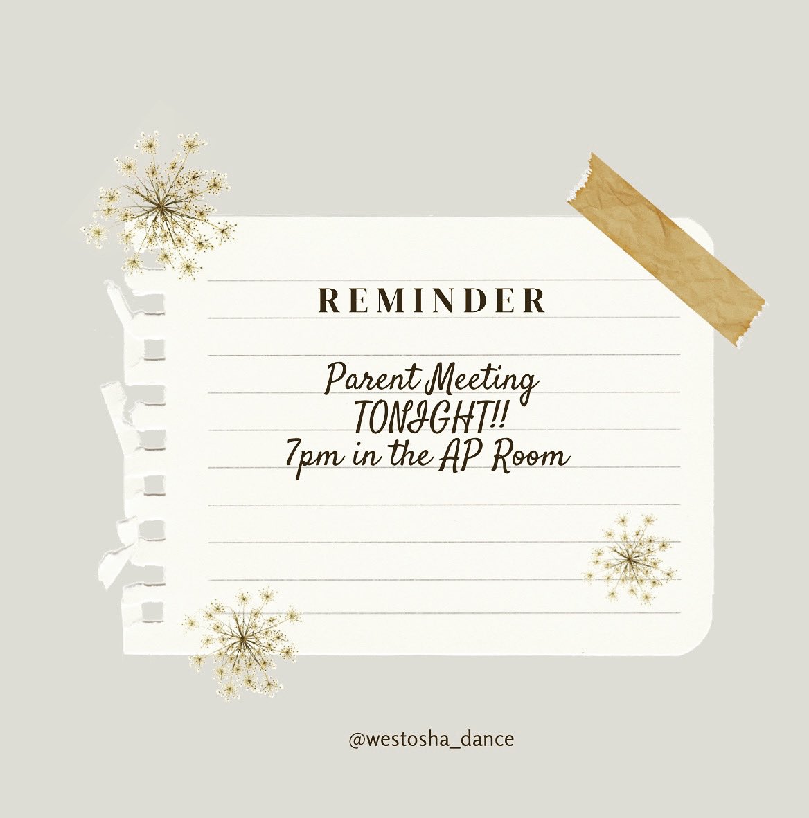 We can’t wait to see everyone tonight!!