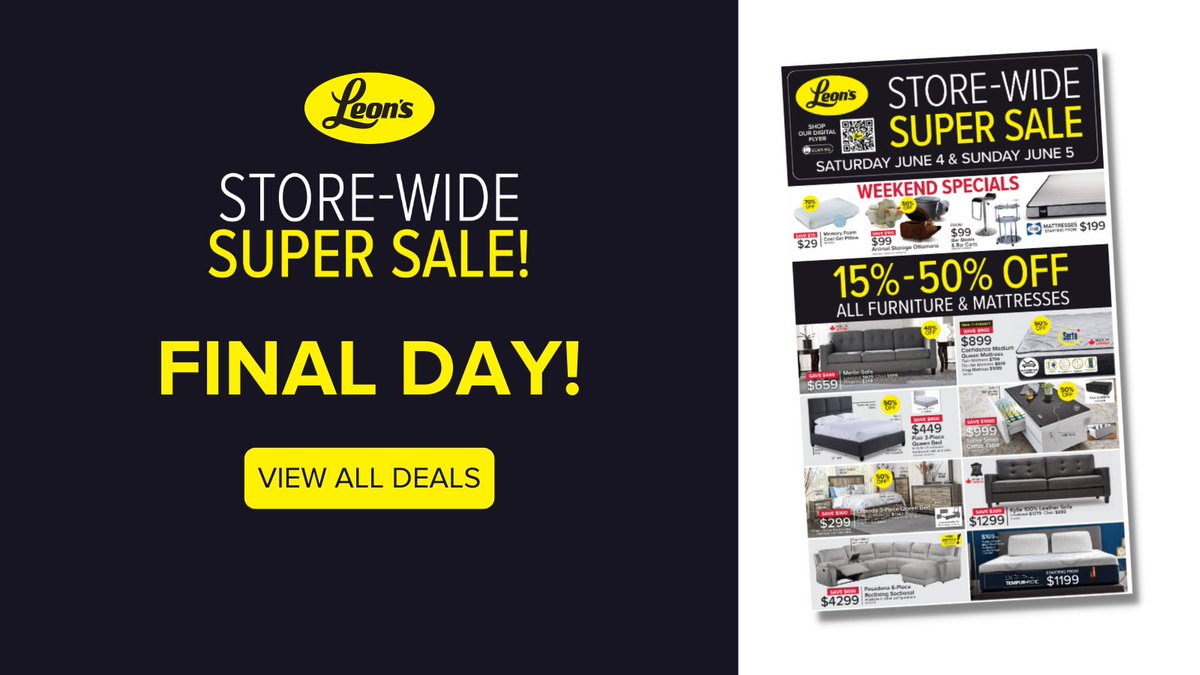 Its your last day to get these amazing saving's