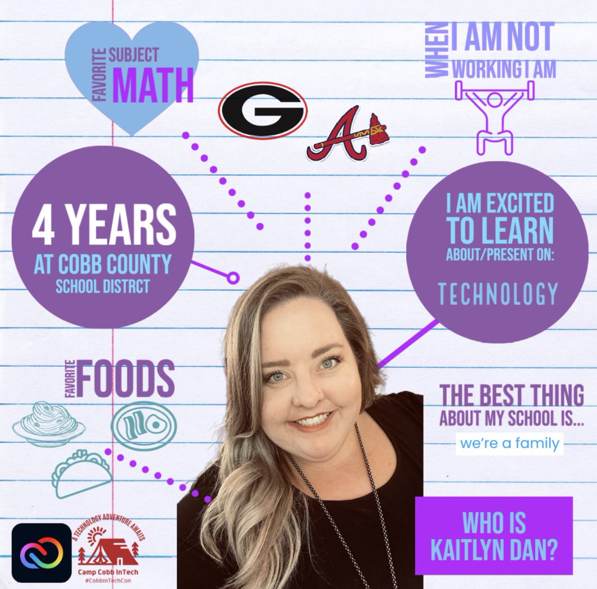 Created this cute about me with <a href="/TanyaAvrith/">Tanya Avrith ❤️ 💜 #AdobeEduCreative</a> &amp; <a href="/Mrs_Bongi/">soulgraber</a> at #CobbInTechCon