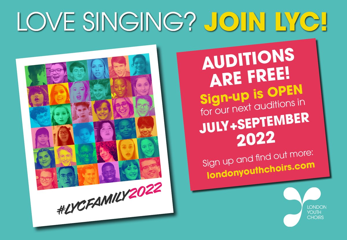 🧡Love singing? Join #LYCFamily!
🟢Sign-up is OPEN NOW for our next auditions
📅Auditions in July and September, online &amp; in-person
🥳All LYC auditions are friendly, fun and FREE!
👋🏾londonyouthchoirs.com