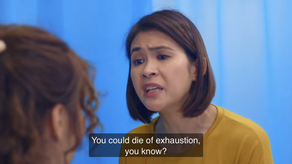 tumkrubb's tweet photo. Ali: Are you still mad at me, Ma?
…
Margie: You could die of exhaustion, you know?
…
Margie had hugged Ali with sobbing face, Ali told her to stop crying. 😭
#2Good2BeTrue #KathrynBernardo

2G2BT STUBBORN NURSE
#2Good2Faint https://t.co/vuDKarE1L4