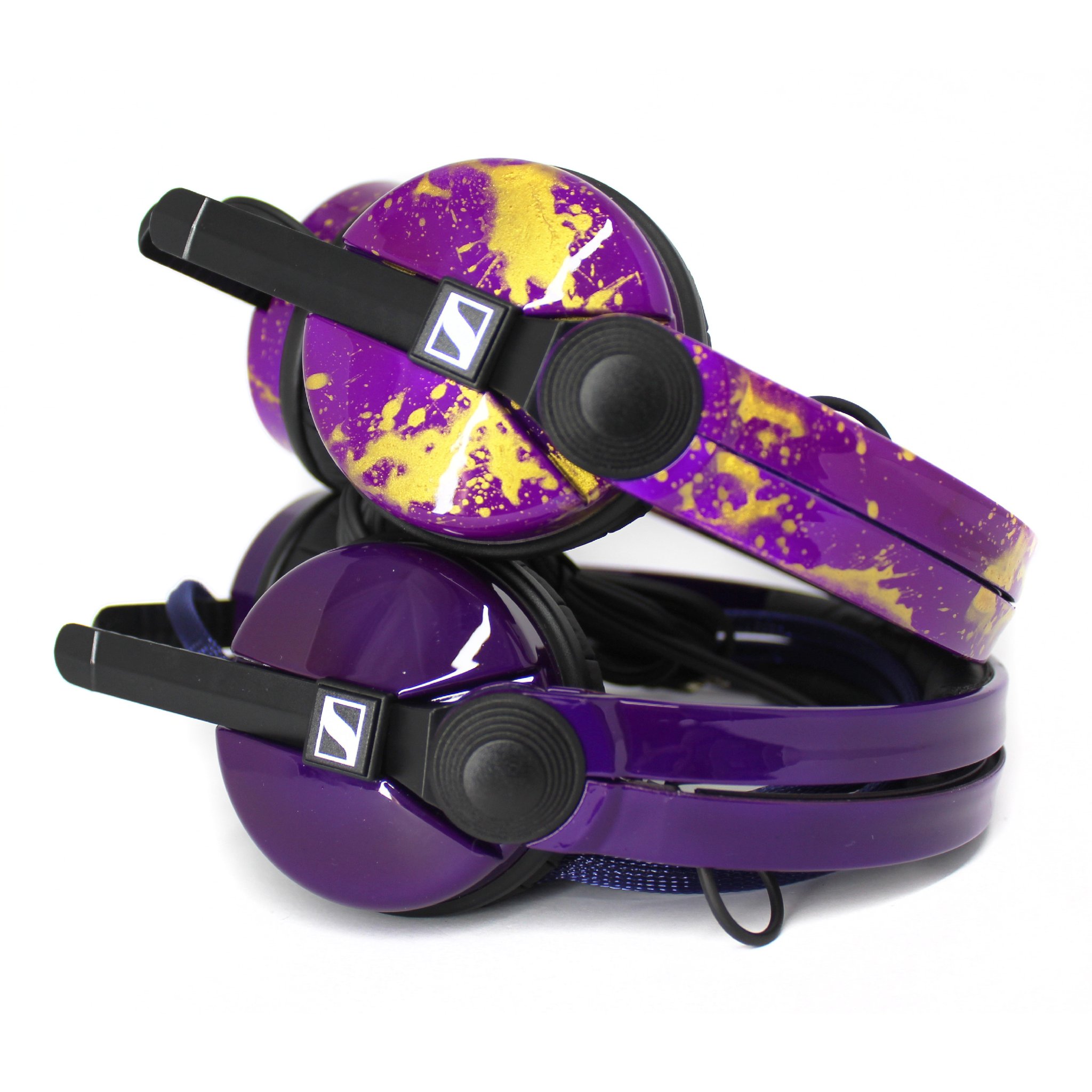 Custom Cans on Twitter "Custom HD25s in purple and purple with gold