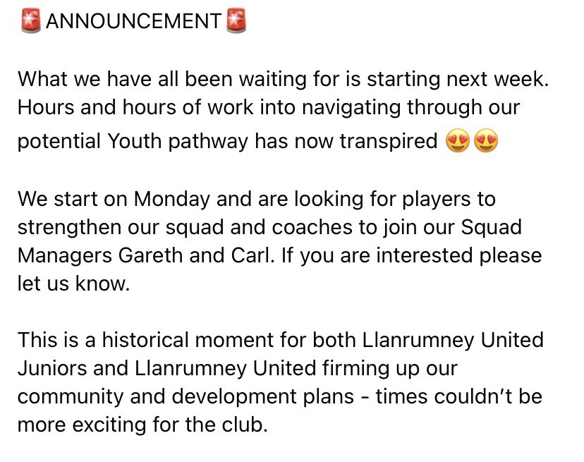 Llanrumney United Juniors tweet media