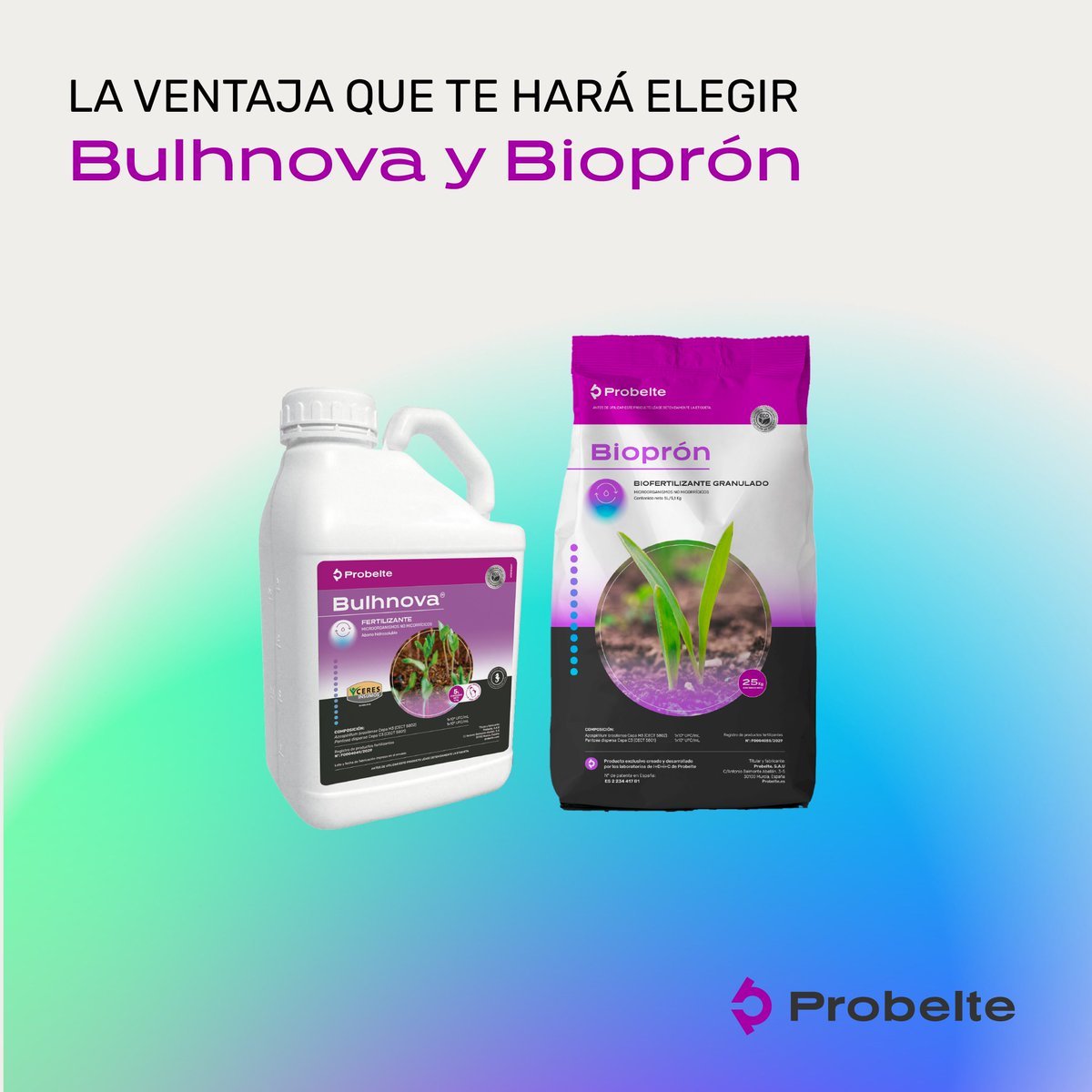 ¿Sabías que algunos fertilizantes no son vulnerables a la volatilidad de los precios? 🤯

En Probelte contamos con algunos biofertilizantes como Bulhnova y Bioprón. 🌱

Descubre más en nuestra web.

#Probelte #agricultura #cultivos #innovación #biotecnologia
