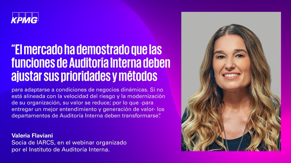 Nuestra Socia Valeria Flaviani y la gerenta senior Lissette Mancilla, ambas de IARCS, participaron de un webinar organizado por el Instituto de Auditoría Interna titulado "Herramientas para iniciar el camino a la innovación y la agilidad en la actividad de auditoría Interna".